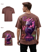 G West Mens Oversized Purple Dragon Tee G West