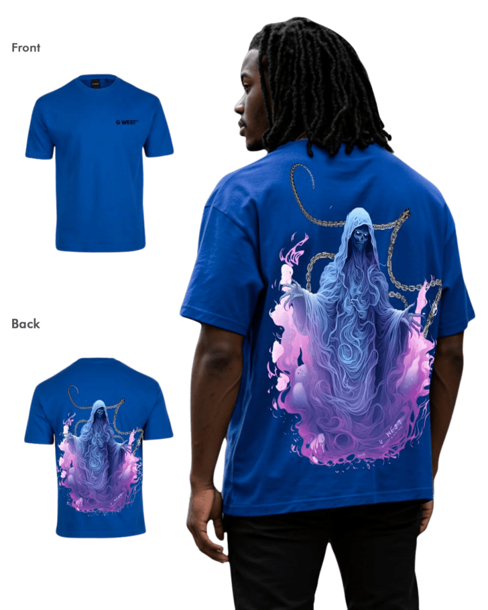 G West Mens Oversized Purple Reaper Tee G West