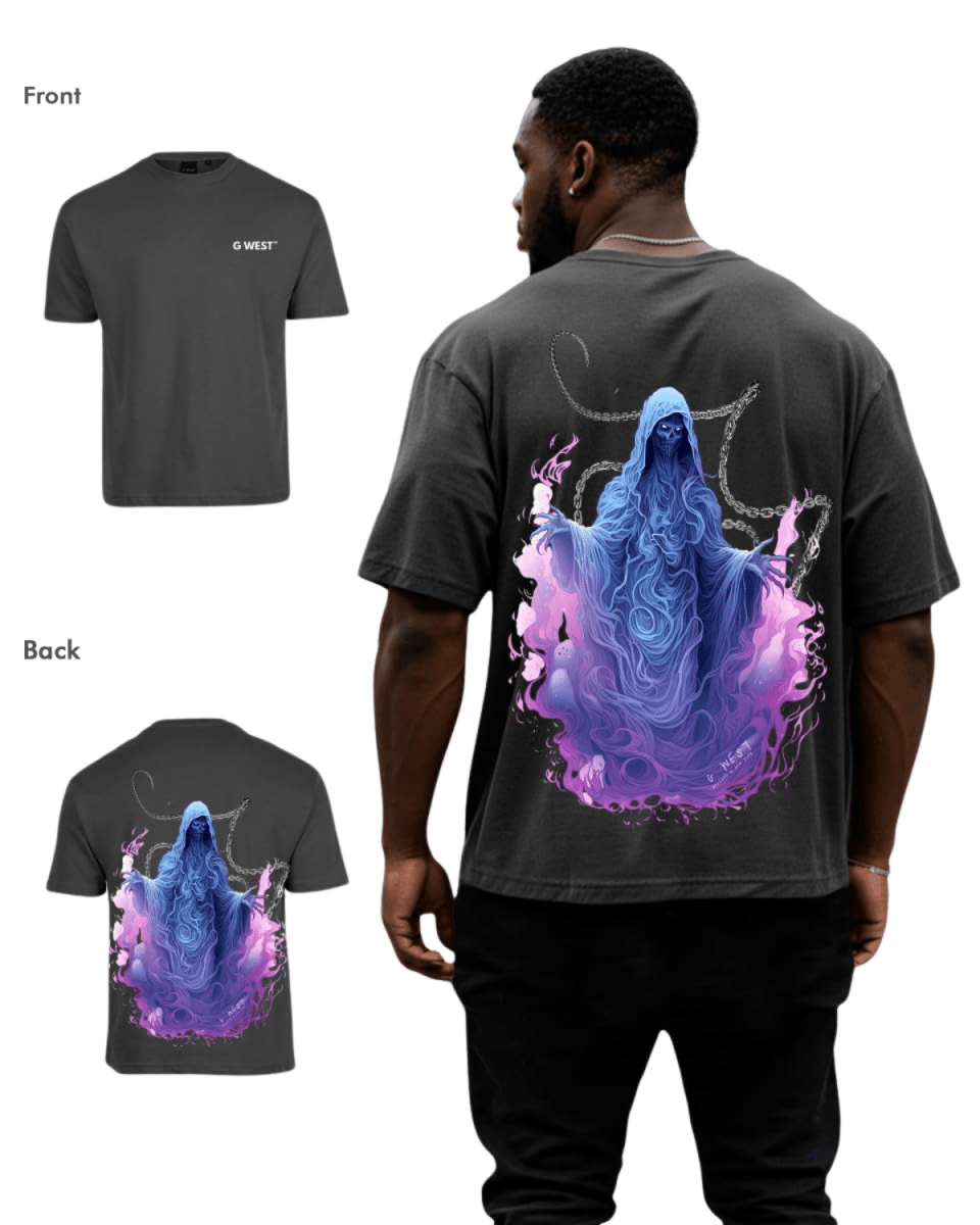 G West Mens Oversized Purple Reaper Tee G West