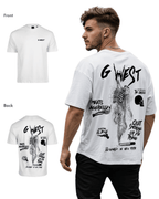G West Mens Oversized Smoke Skeleton Tee G West