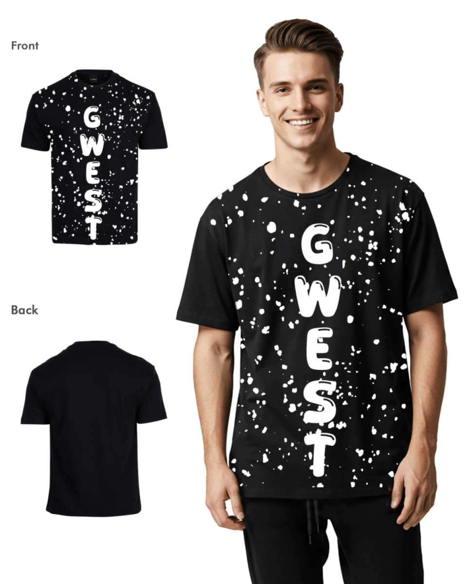 G West Mens Oversized Splatter Tee G West