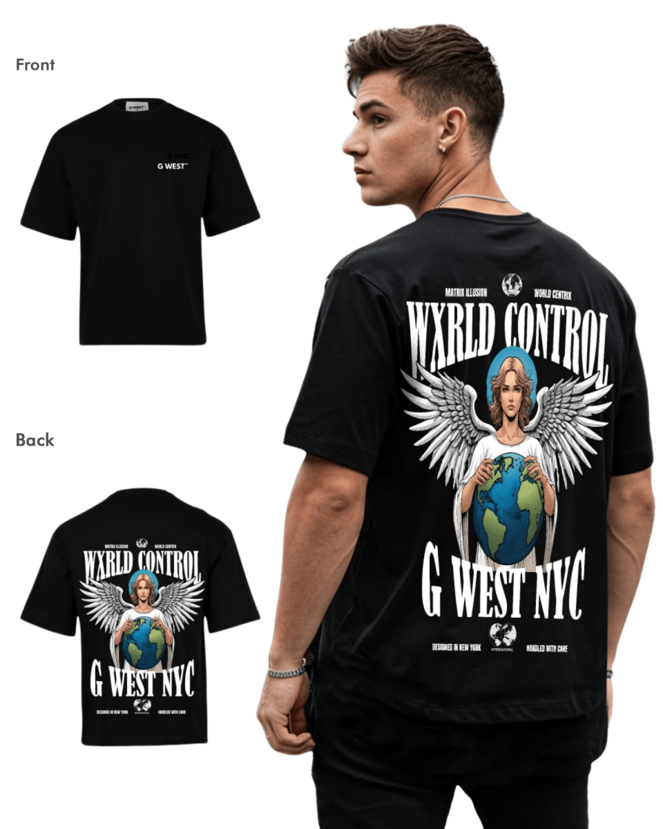 G West Mens Oversized World Tee T-Shirt G West