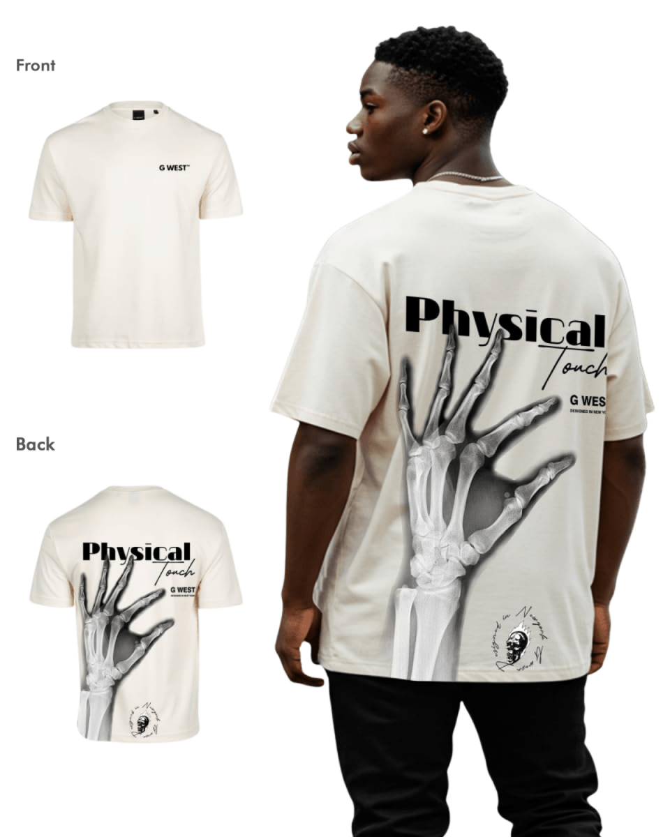 G West Mens Oversized X-Ray Hand Tee G West