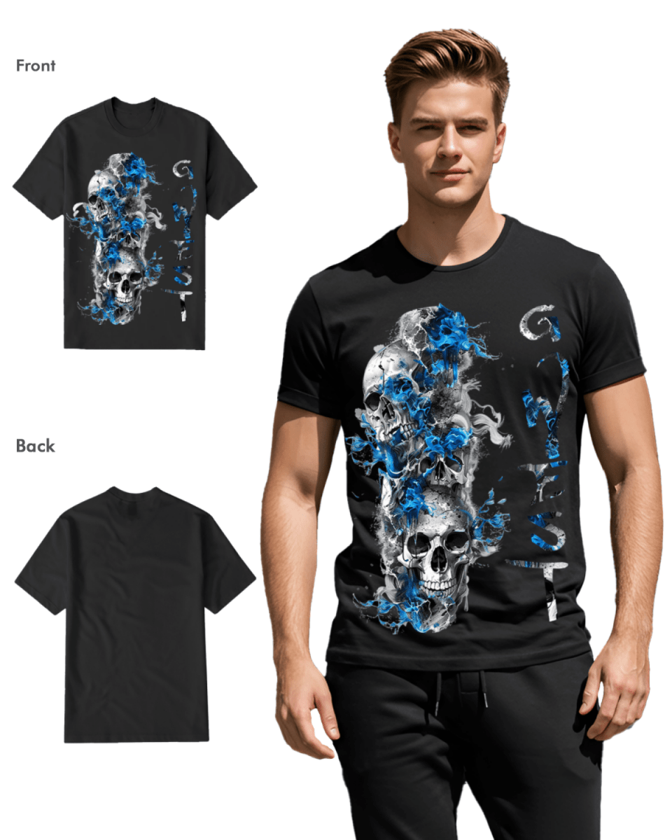G West Mens Smoky Skull Tee G West