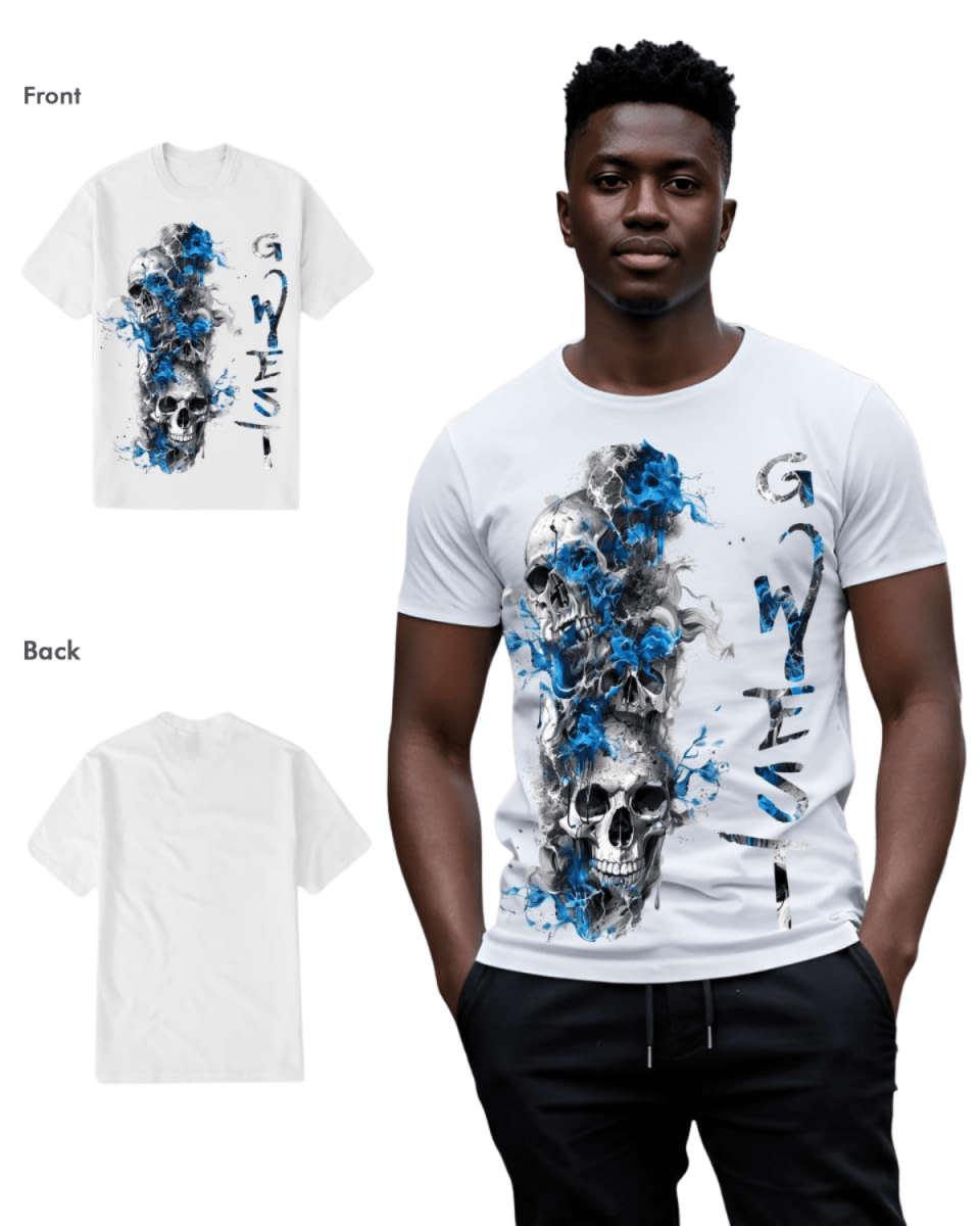 G West Mens Smoky Skull Tee G West