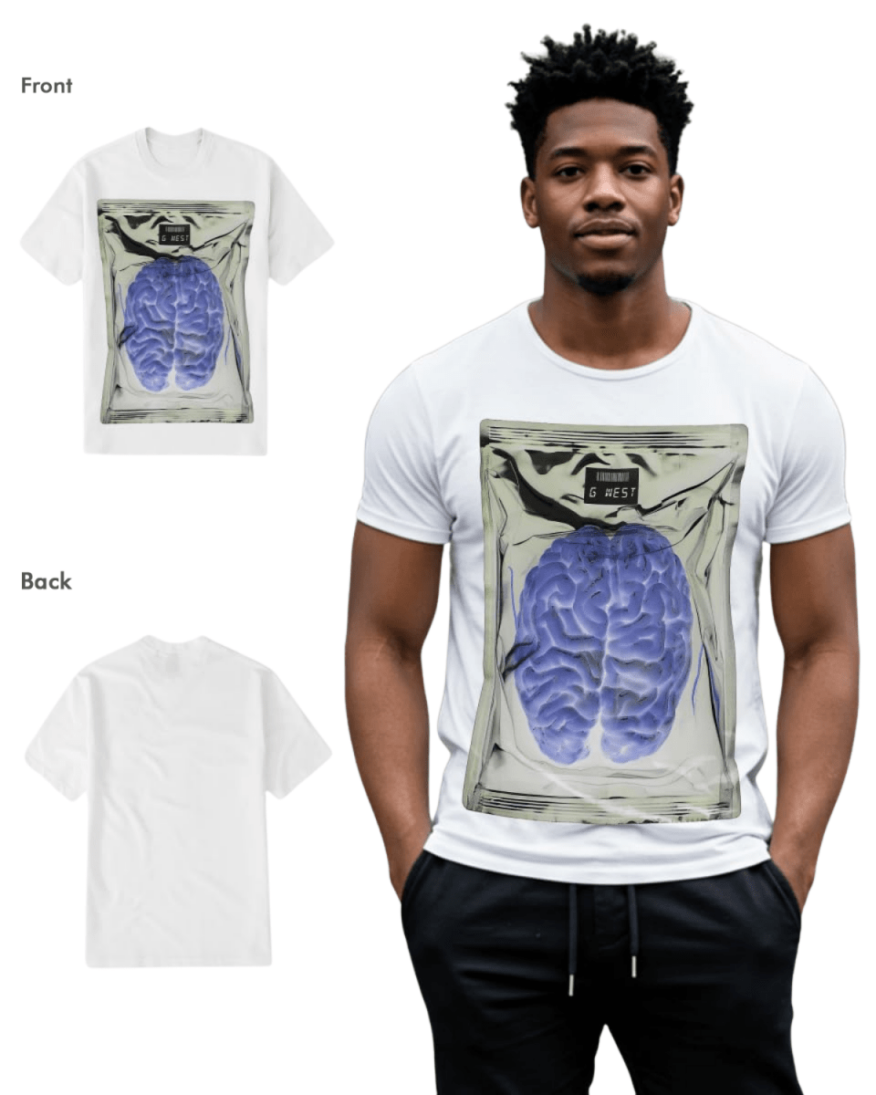 G West Mens Studio Black Tee G West