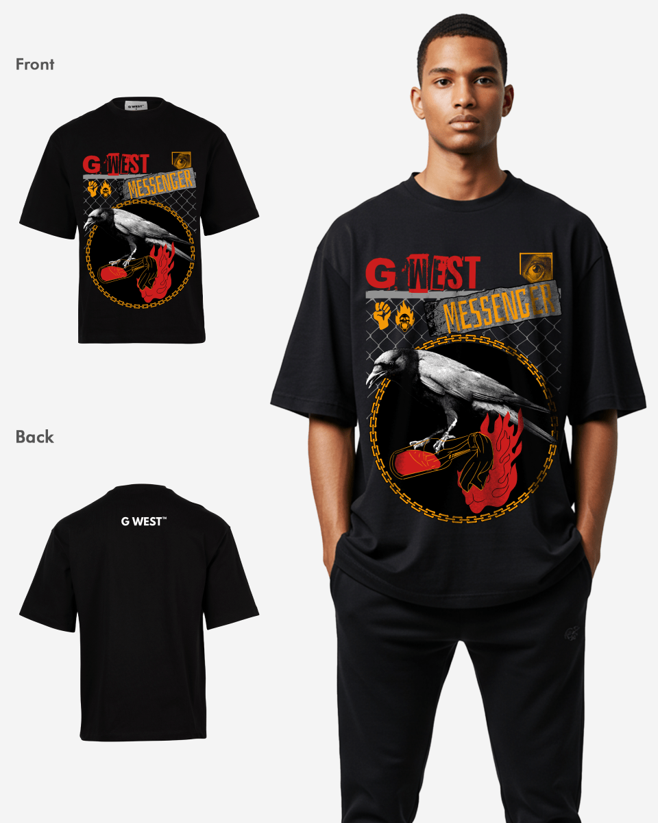 G WEST MESSENGER OVERSIZED T-Shirt Mens G West