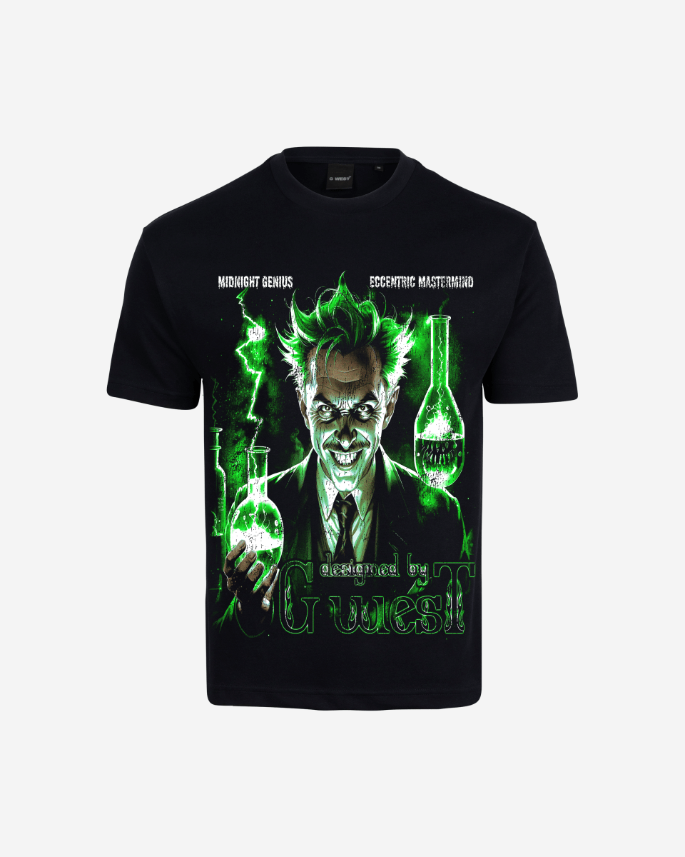 G West Mens Midnight Genius Premium Oversized Tee G West