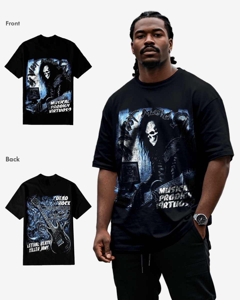 G West Musical Prodigy Virtuoso Black T-Shirt Big and Tall Mens G West