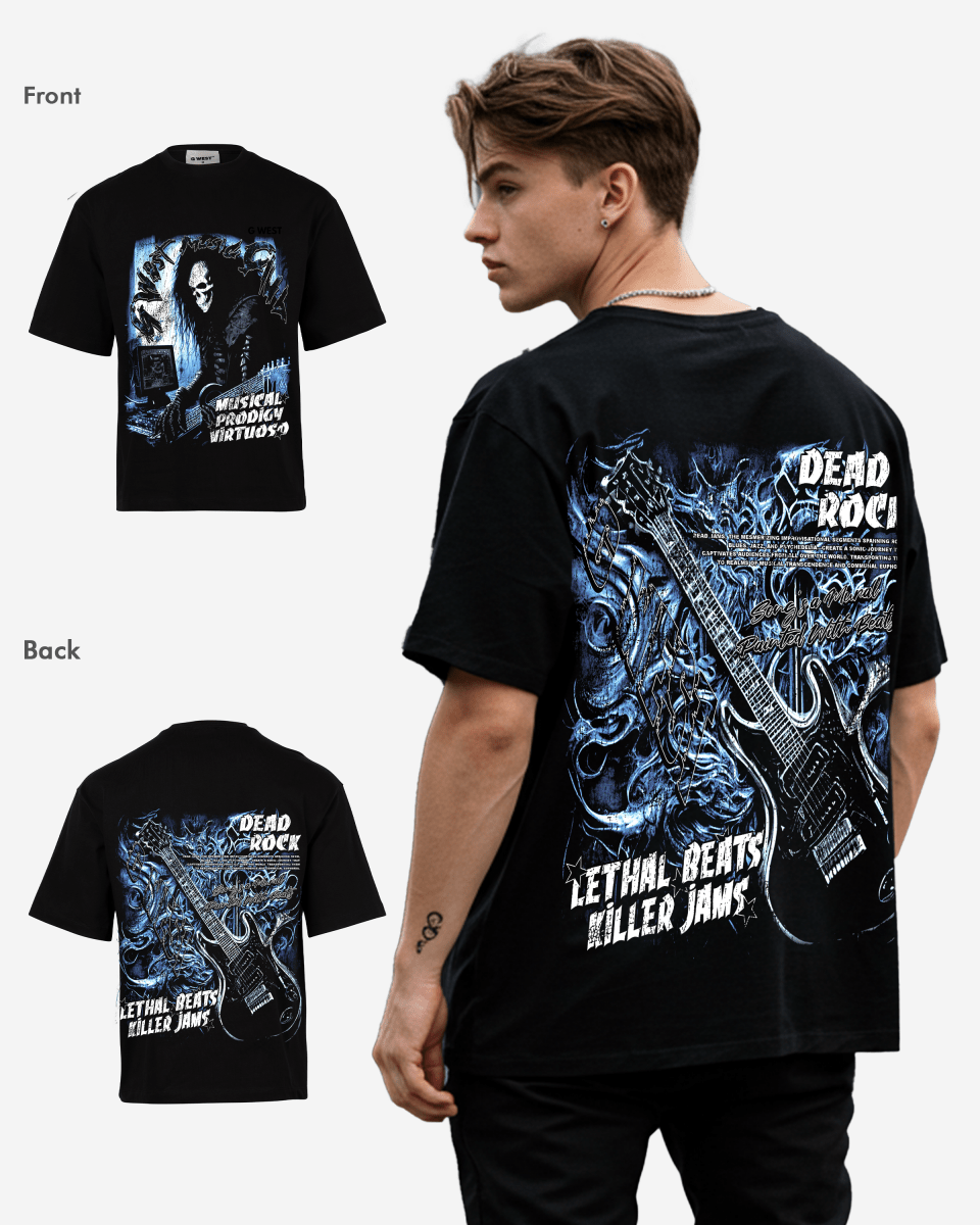 G West Mens Musical Prodigy Virtuoso Premium Oversized Tee G West