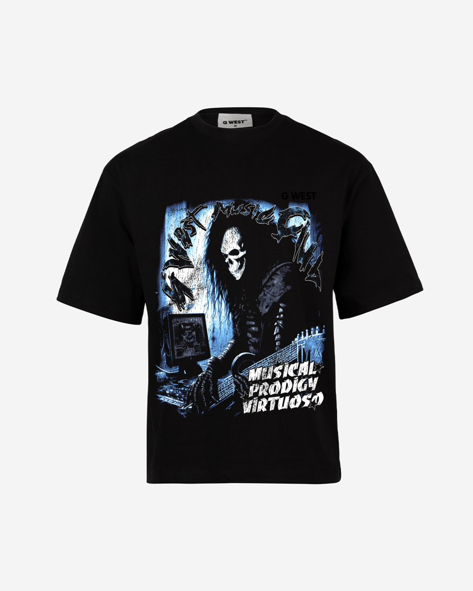 G West Mens Musical Prodigy Virtuoso Premium Oversized Tee G West