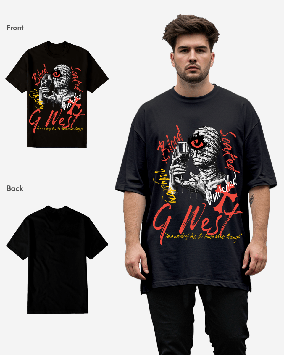 G West Mystery Unveiled T-Shirt Big and Tall Mens G West