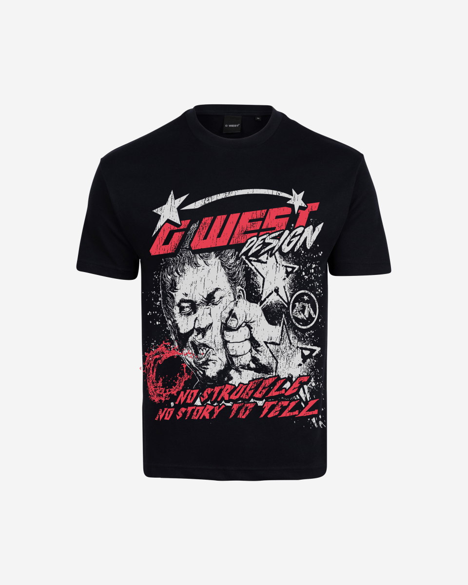 G West Mens No Struggle No Story Oversized Tee G West