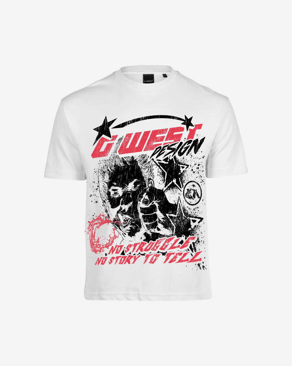 G West Mens No Struggle No Story Oversized Tee G West