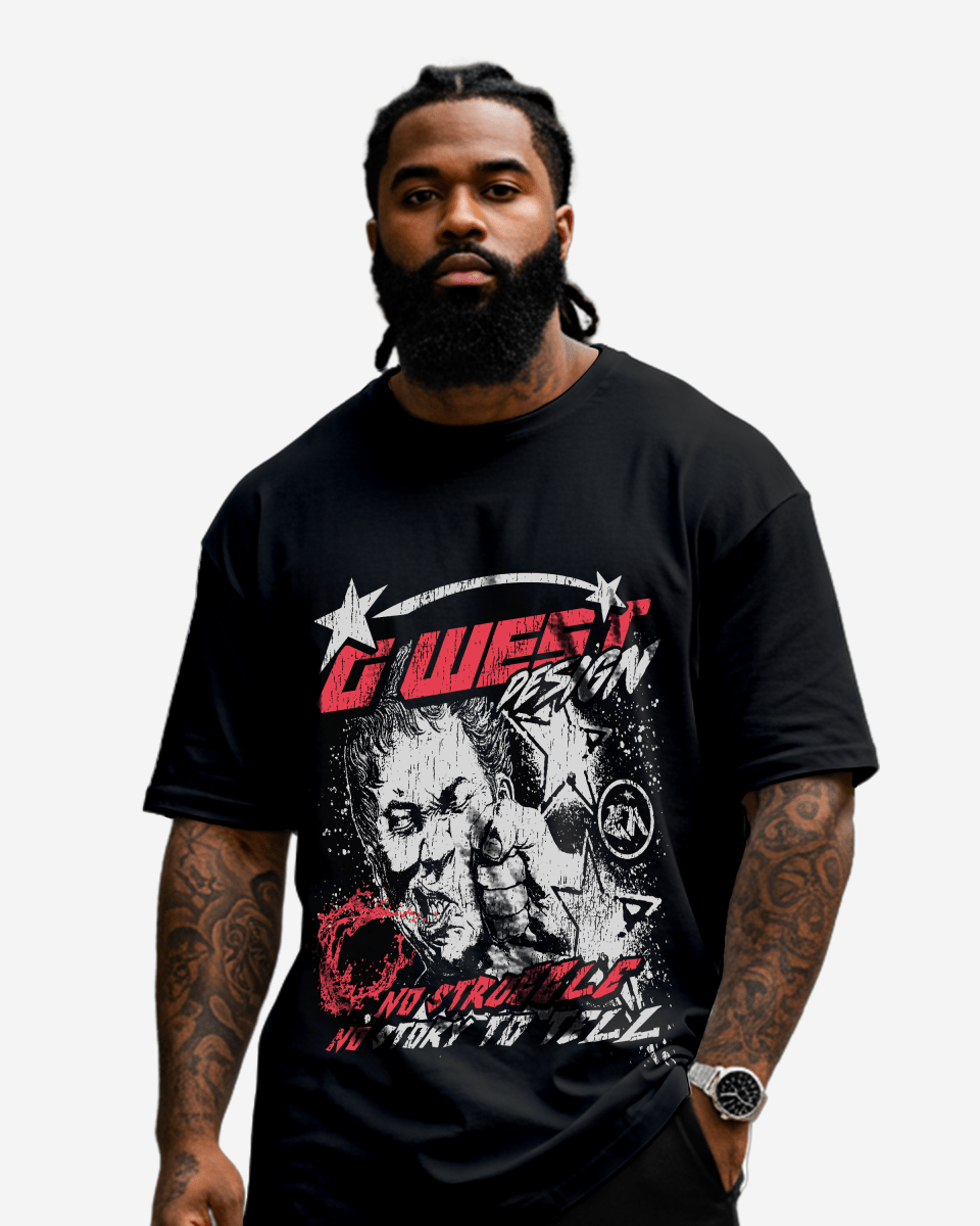 G West No Struggle No Story T-Shirt Big and Tall Mens G West