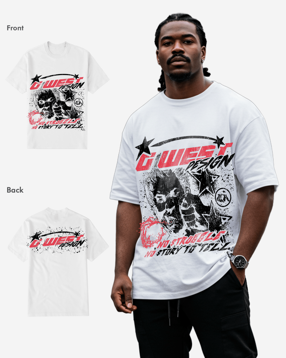 G West No Struggle No Story T-Shirt Big and Tall Mens G West