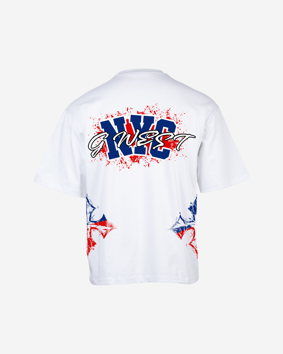 G West Nyc Blood Arch LogoÂ Oversized T-Shirts G West