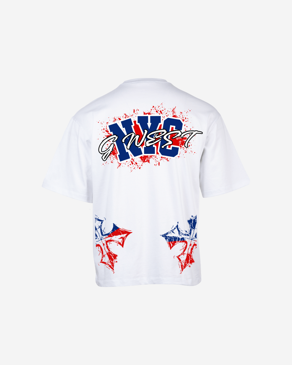 G West Nyc Blood Arch Logo T-Shirts Big and Tall G West