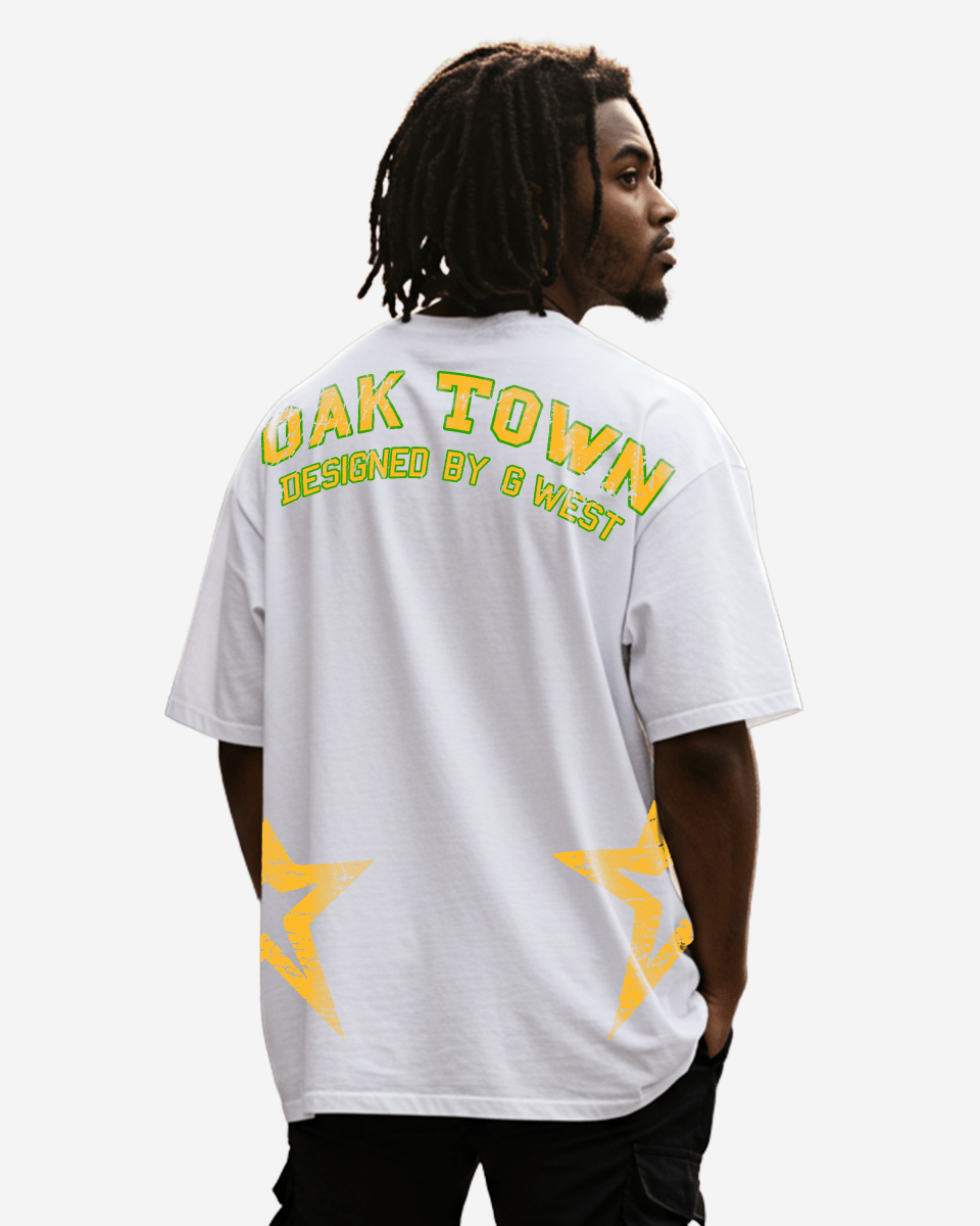 G West Oak Town White T-Shirt Big and Tall Mens G West
