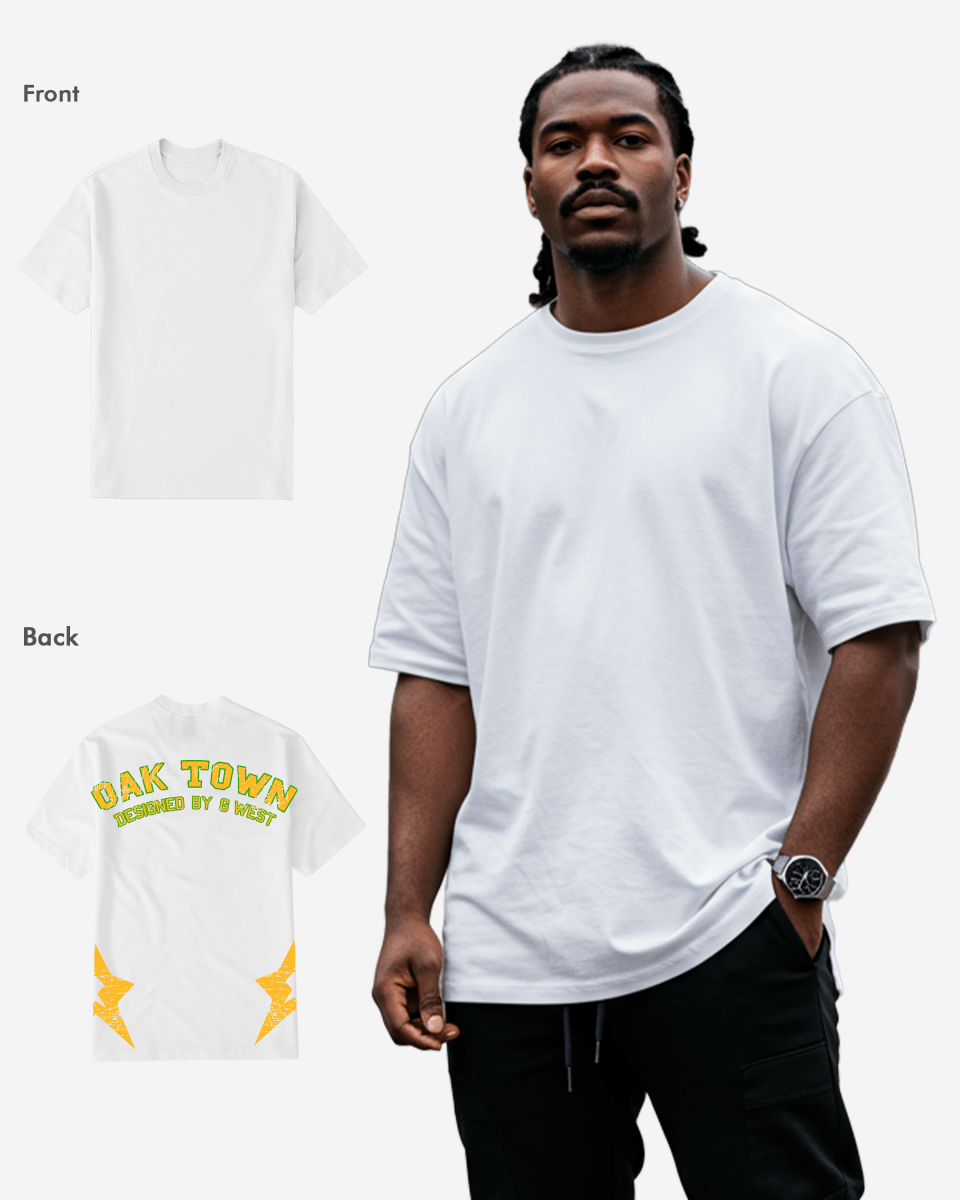 G West Oak Town White T-Shirt Big and Tall Mens G West