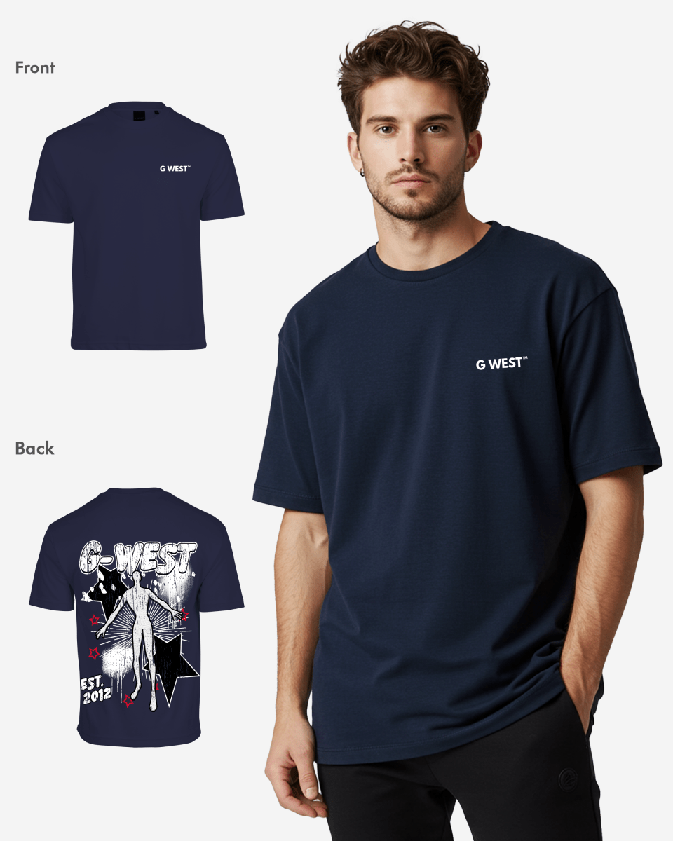 G West Mens Olympic Dazzling Dynamo Life Style Oversized Tee G West