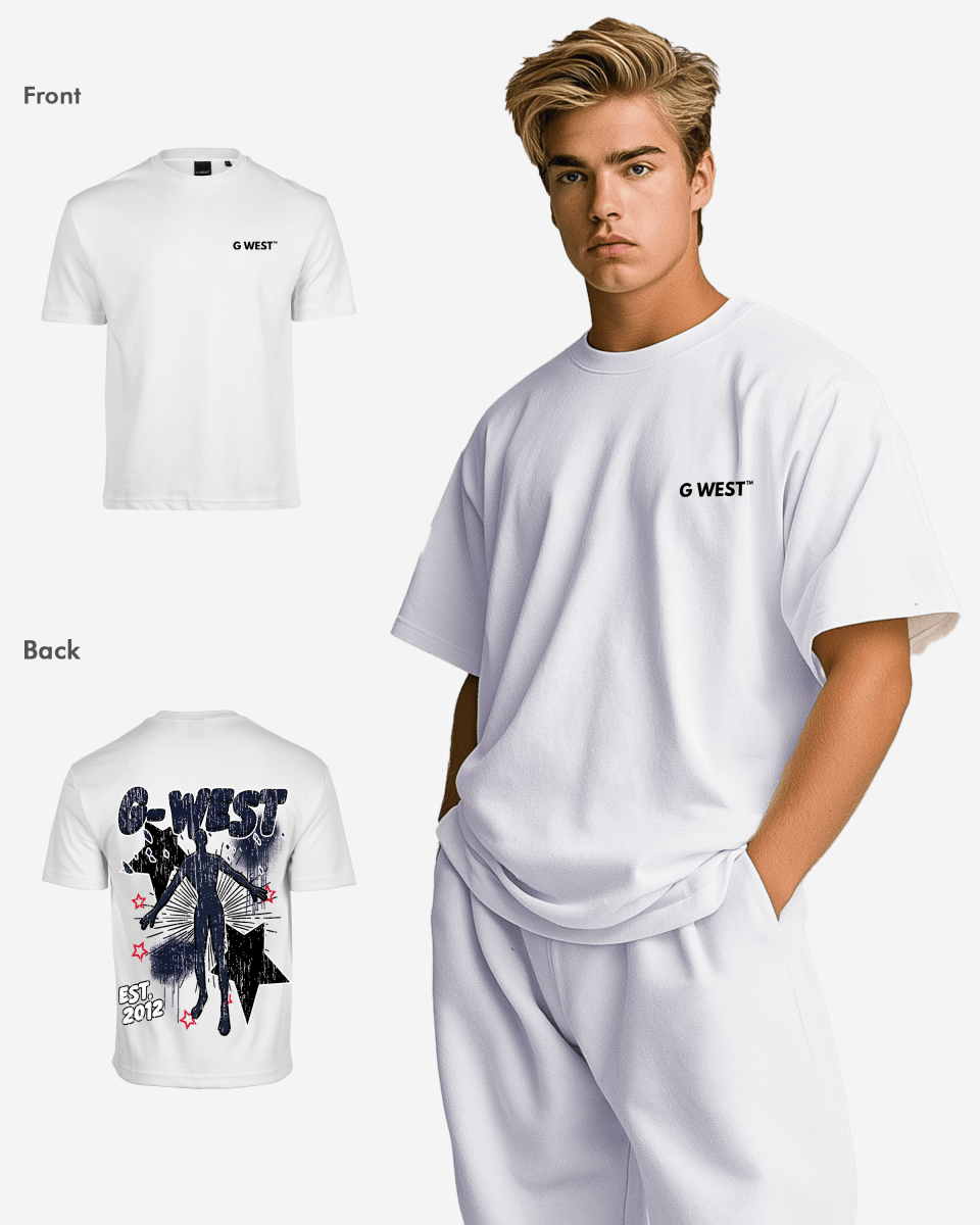 G West Mens Olympic Dazzling Dynamo Life Style Oversized Tee G West
