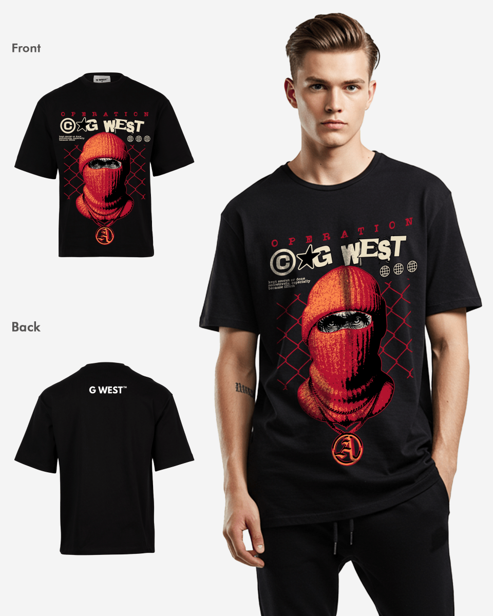 G WEST OPERATION OVERSIZED T-Shirt Mens G West