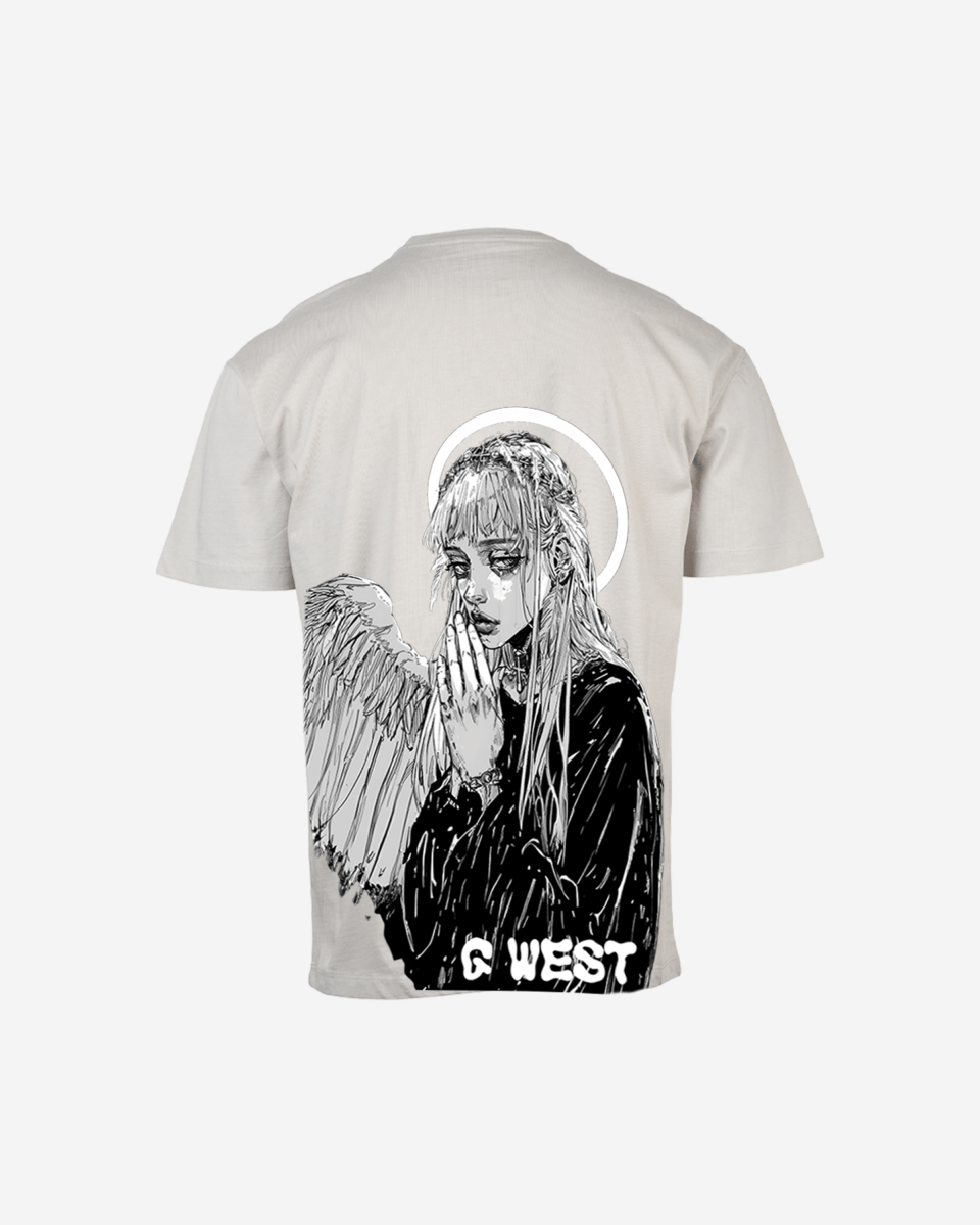 G West Mens Oversized Angel Girl Tee G West