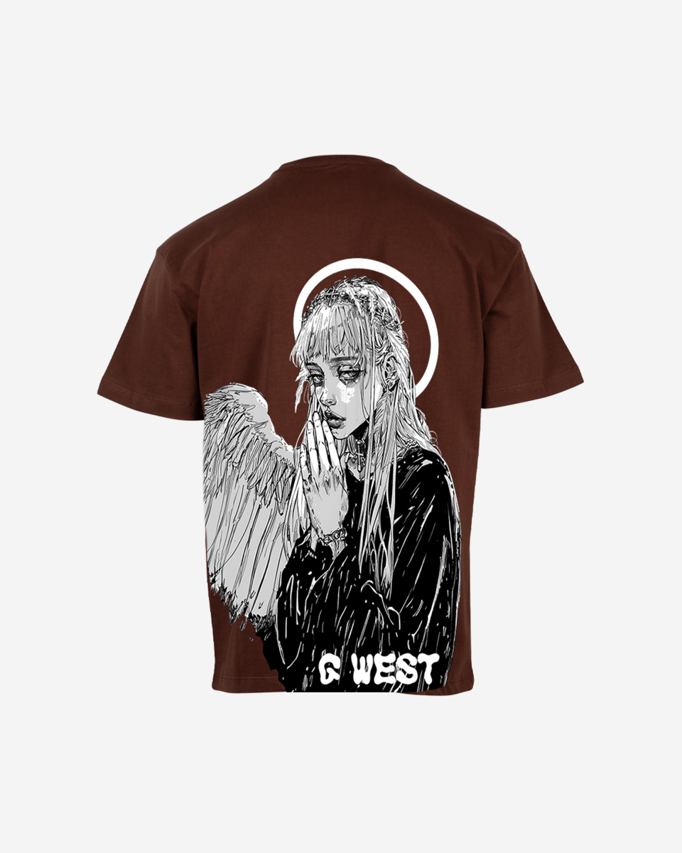 G West Mens Oversized Angel Girl Tee G West