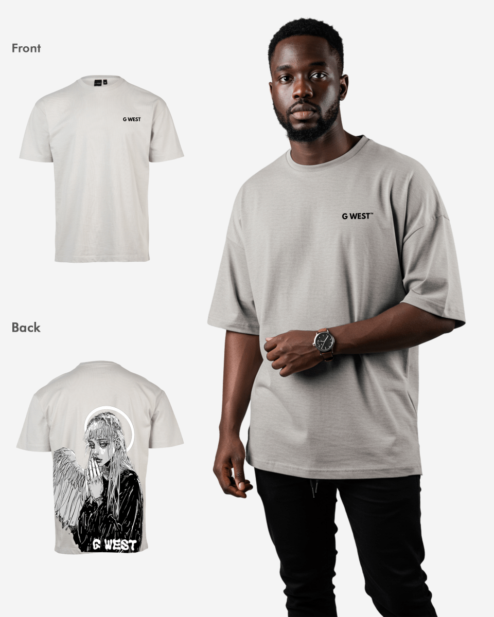 G West Mens Oversized Angel Girl Tee G West
