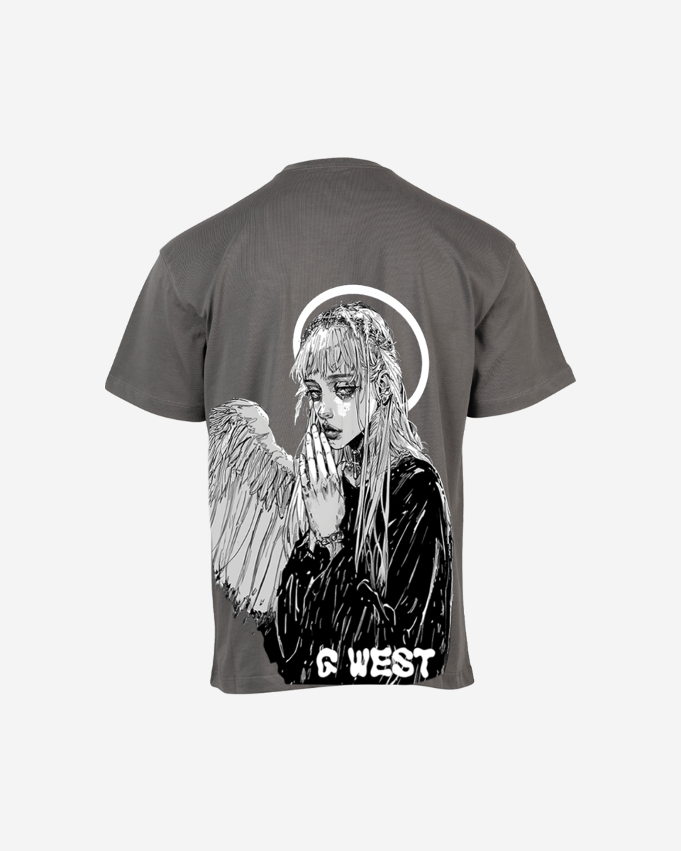 G West Mens Oversized Angel Girl Tee G West
