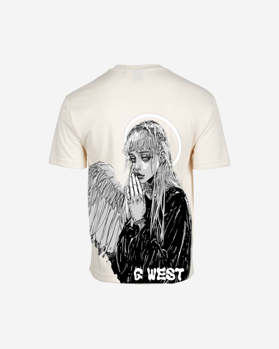 G West Mens Oversized Angel Girl Tee G West