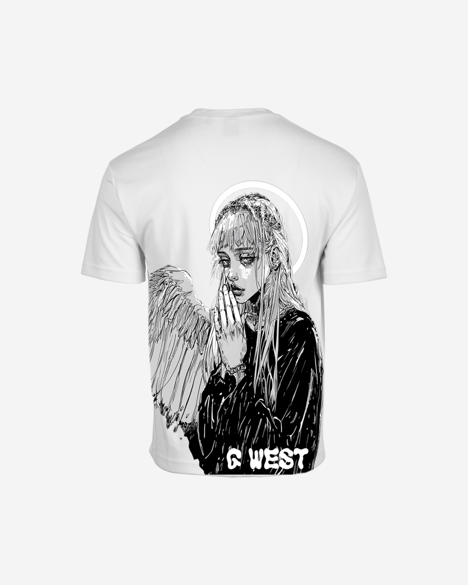G West Mens Oversized Angel Girl Tee G West