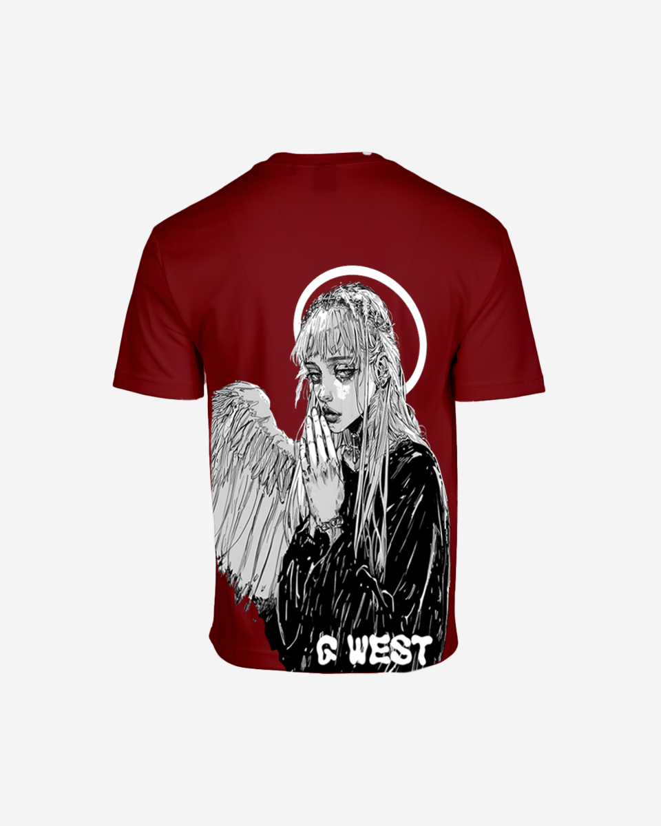G West Mens Oversized Angel Girl Tee G West