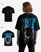 G West Mens Oversized Aqua Smile Tee G West