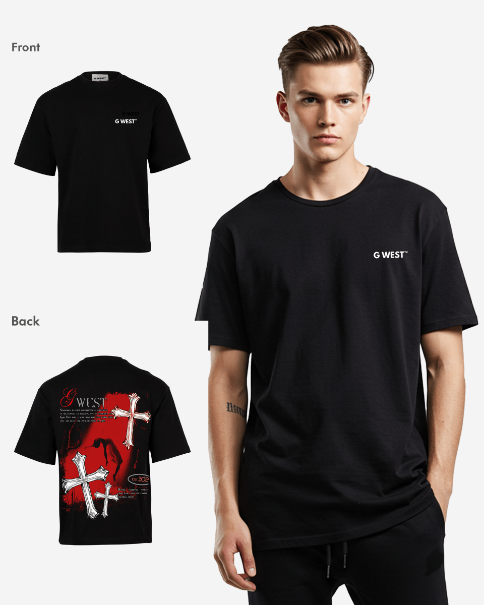 G West Mens Oversized Ascending Soul Life Style Tee  Style G West