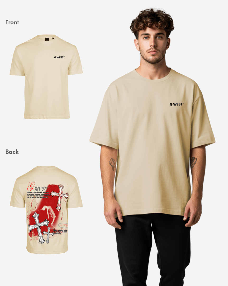 G West Mens Oversized Ascending Soul Life Style Tee  Style G West