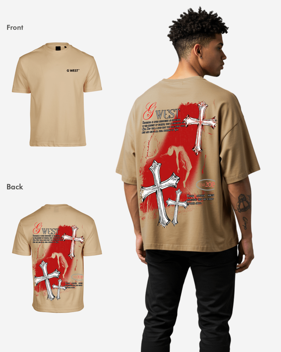 G West Mens Oversized Ascending Soul Life Style Tee  Style G West