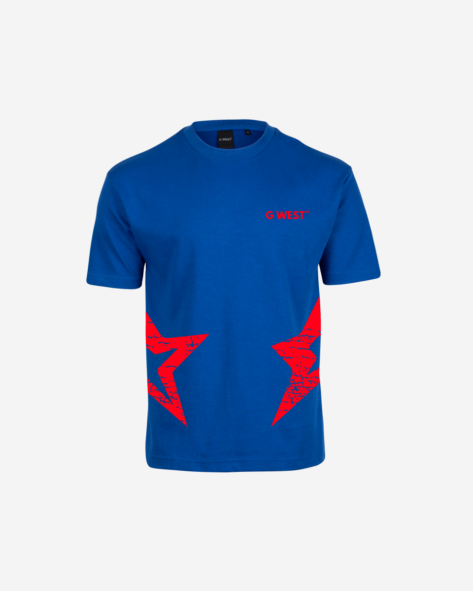 G West Oversized Atlanta Logo Royal T-Shirt Mens G West