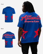 G West Oversized Atlanta Logo Royal T-Shirt Mens G West