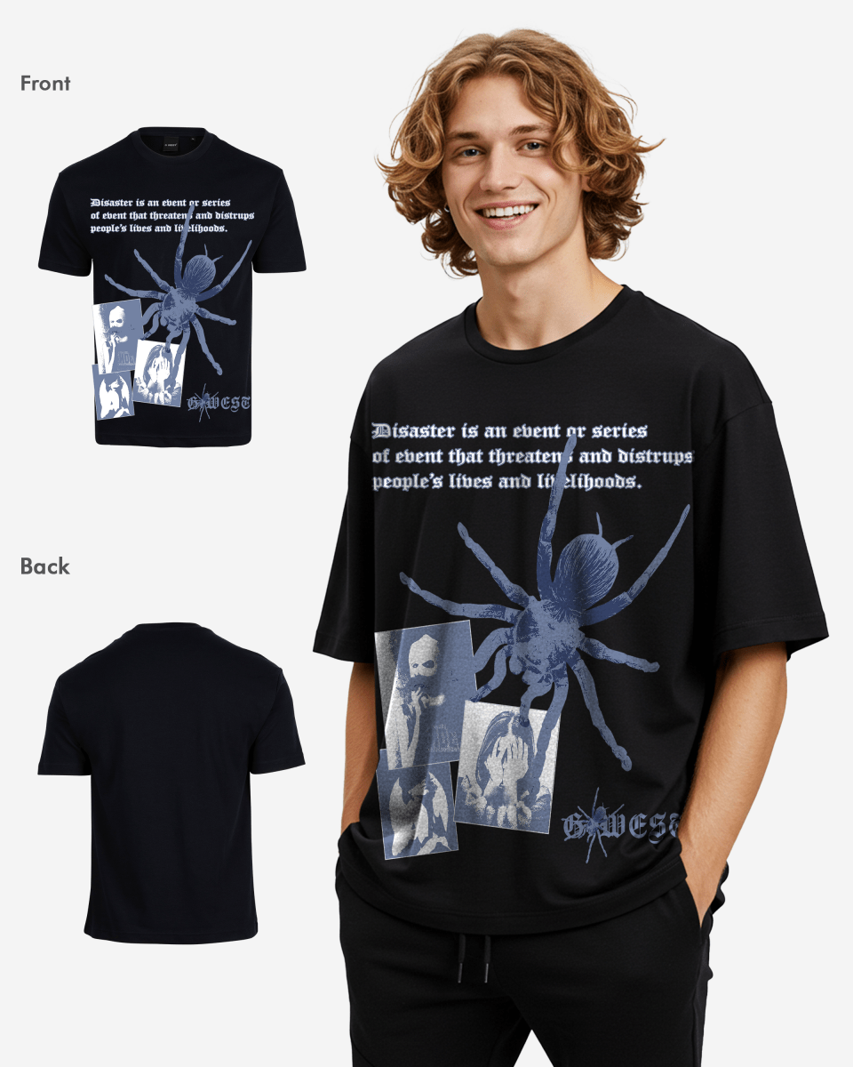 G West Mens Oversized Big Spider Life Style Tee G West