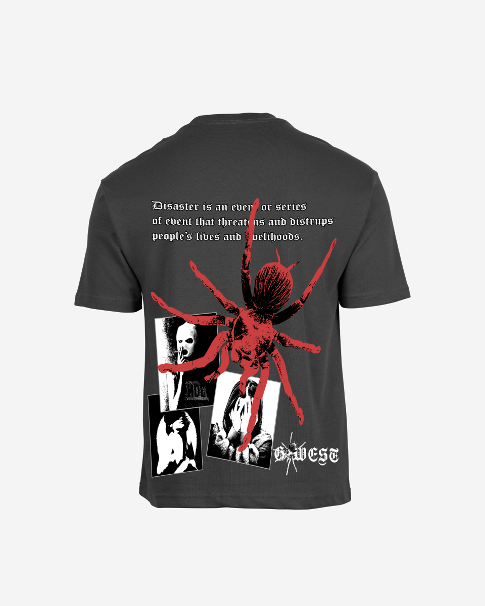 G West Mens Oversized Big Spider  T-Shirt G West