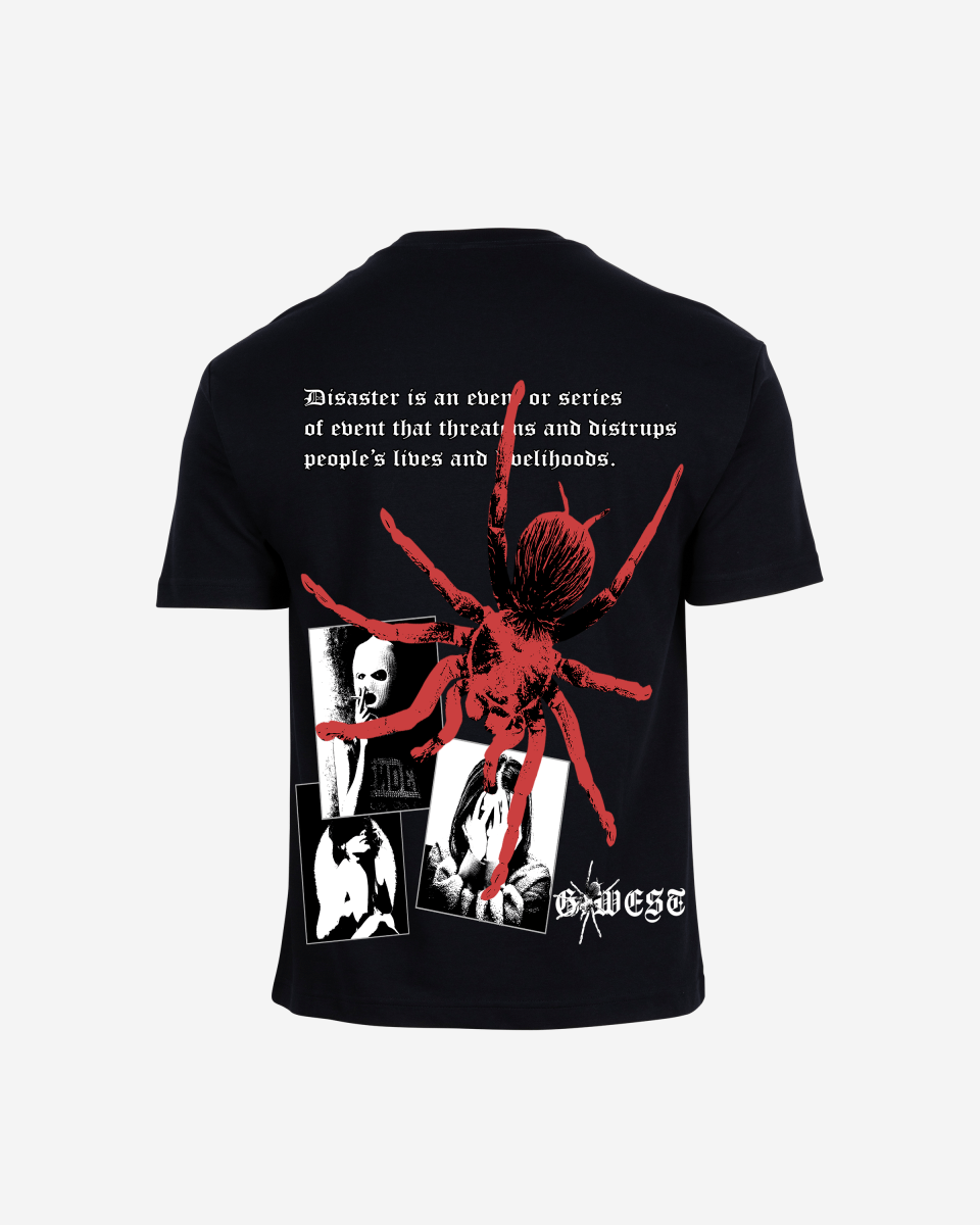 G West Mens Oversized Big Spider  T-Shirt G West