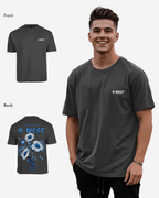 G West Mens Oversized Blue Garden Tee G West