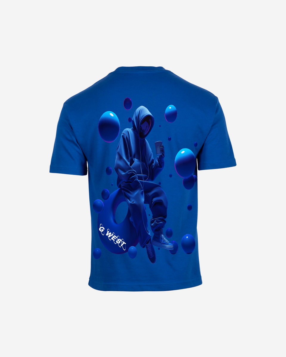 G West Mens Oversized Blue Man Tee G West