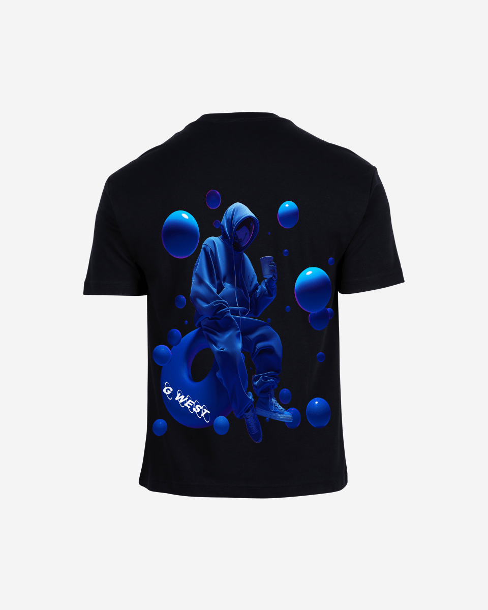 G West Mens Oversized Blue Man Tee G West