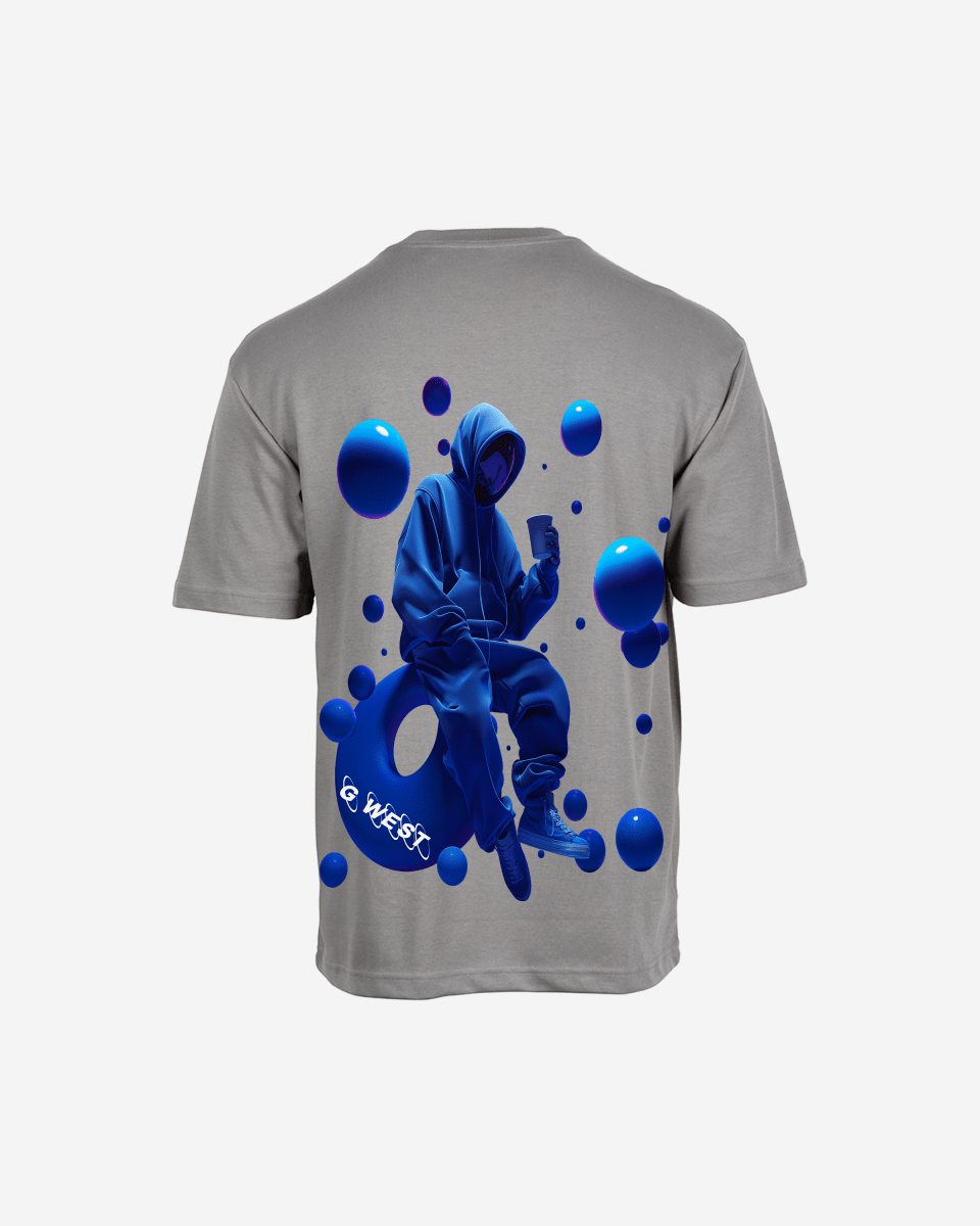 G West Mens Oversized Blue Man Tee G West