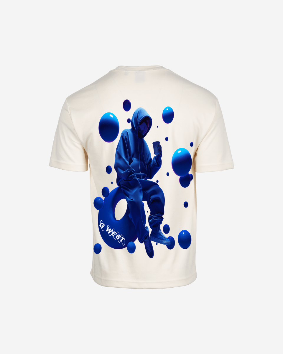 G West Mens Oversized Blue Man Tee G West