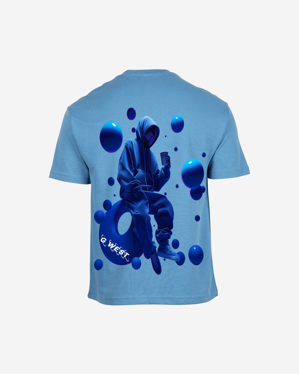G West Mens Oversized Blue Man Tee G West
