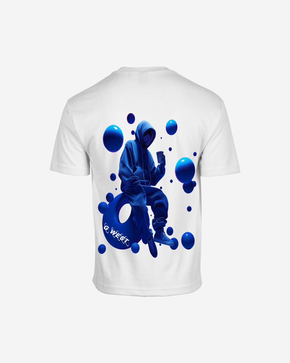 G West Mens Oversized Blue Man Tee G West
